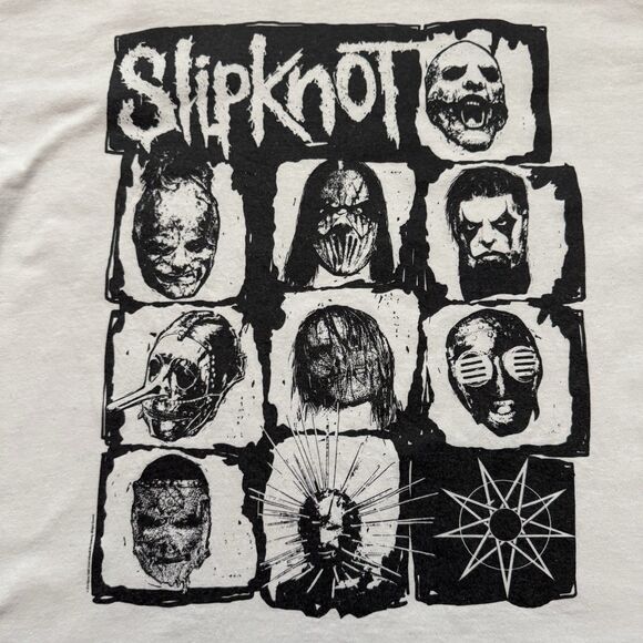 Slipknot North American Summer Tour Double Sided Size XL White T-Shirt 2016 - Picture 5 of 8